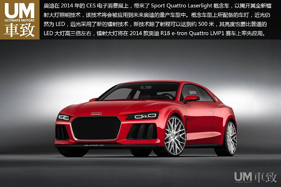 實拍奧迪Sport Quattro Laserlight概念車